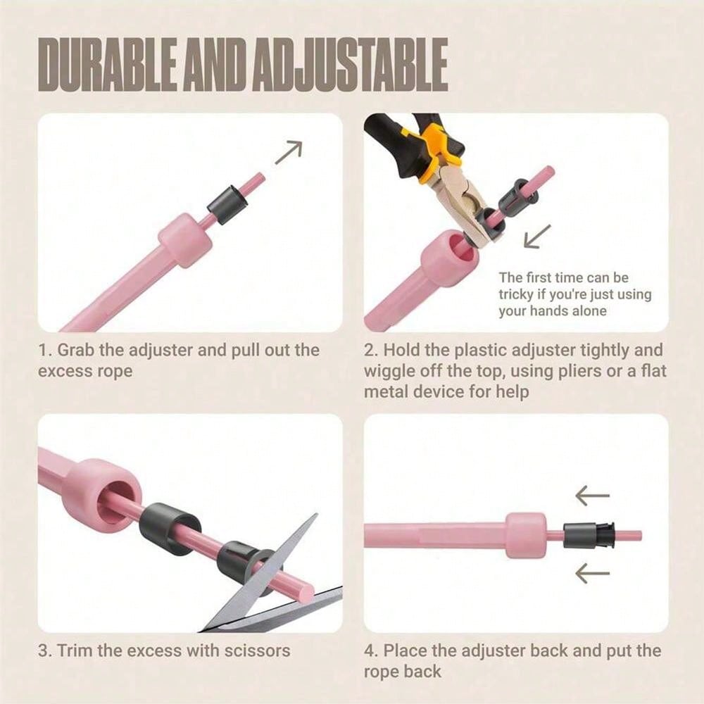 Adjustable Solid Color Skipping Rope, Sports Training Jump Rope, Suitable For Fitness