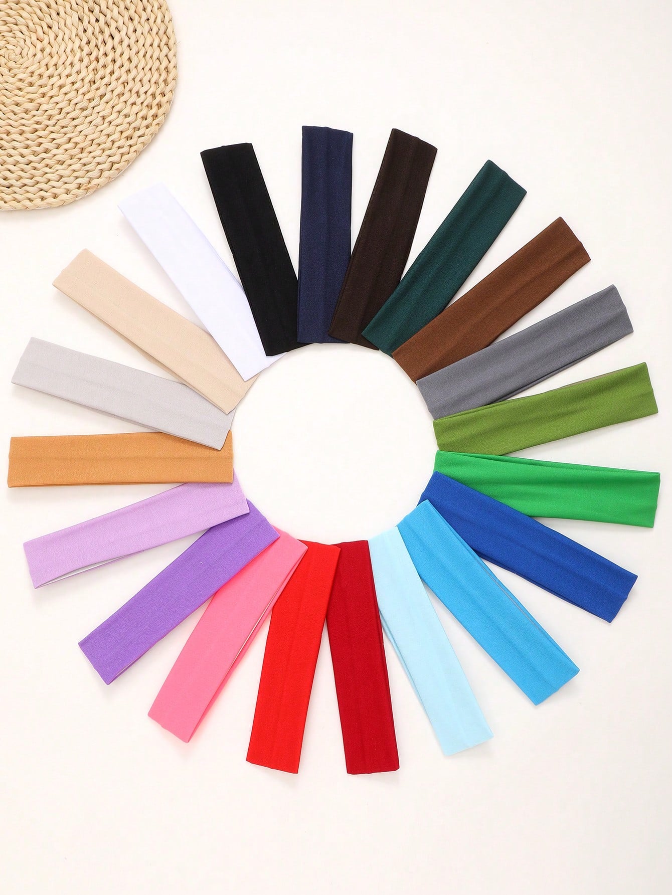 20pcs Women's Stretchy Headbands, Soft Elastic Head Wraps For Short Long Hair, Suitable For Yoga, Running, Fitness,Gym