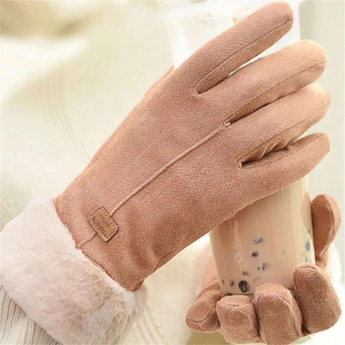 Women's Winter Thermal Gloves With Touchscreen - Insulating Plush Comfort, Snowproof For Sports And Everyday Use