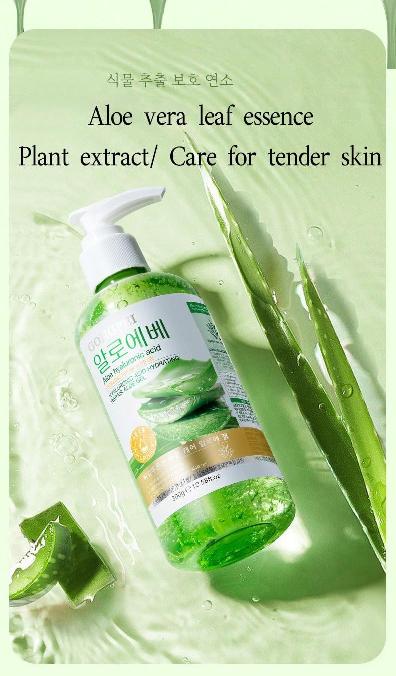 1pc 300g Organic Aloe Vera Gel, Hyaluronic Acid Moisturizing Skincare For Face