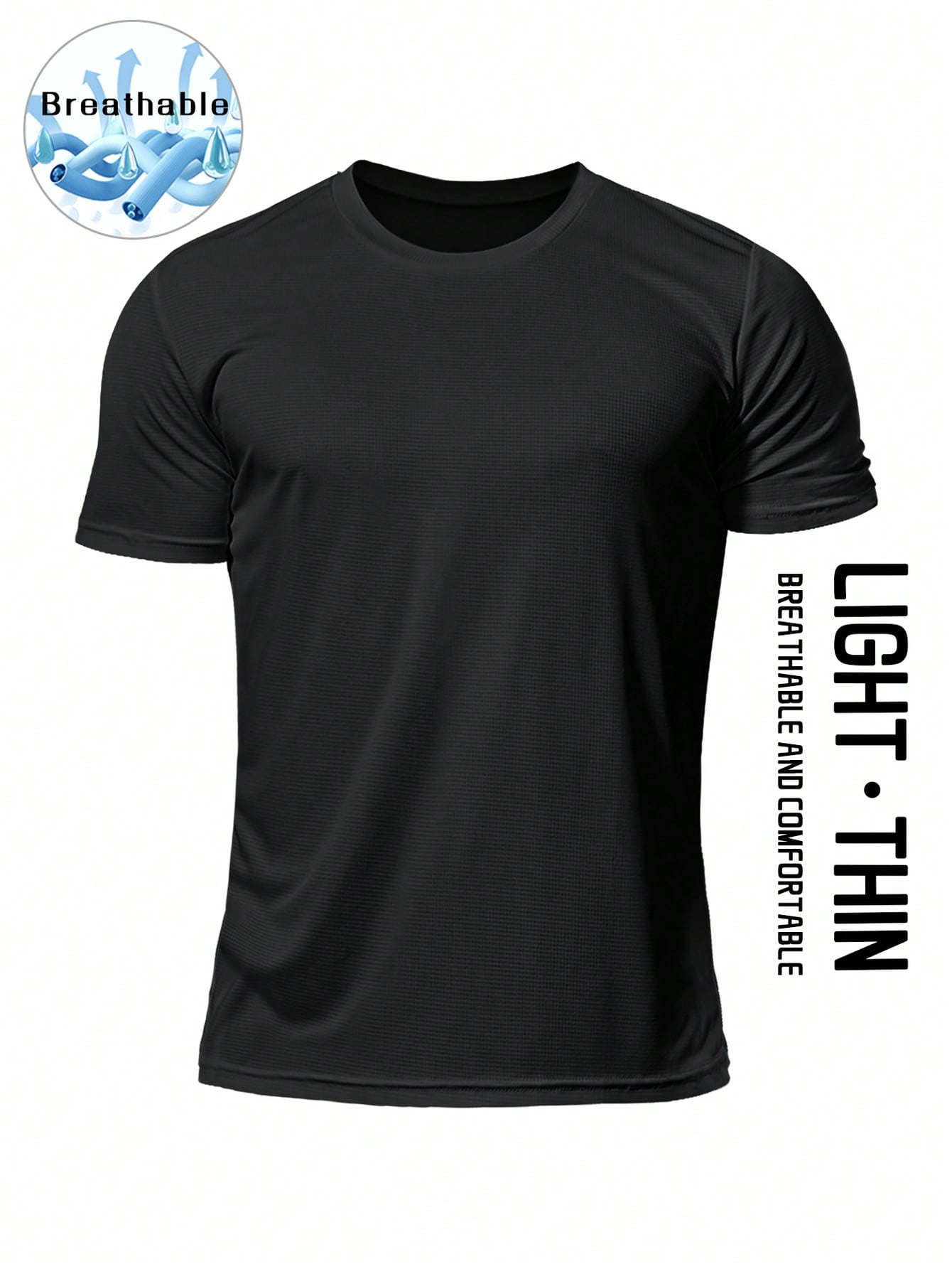 Men's Fitness T-Shirt Sports Workout Clothes Casual Running Fitness Set Breathable Short Sleeve Tops