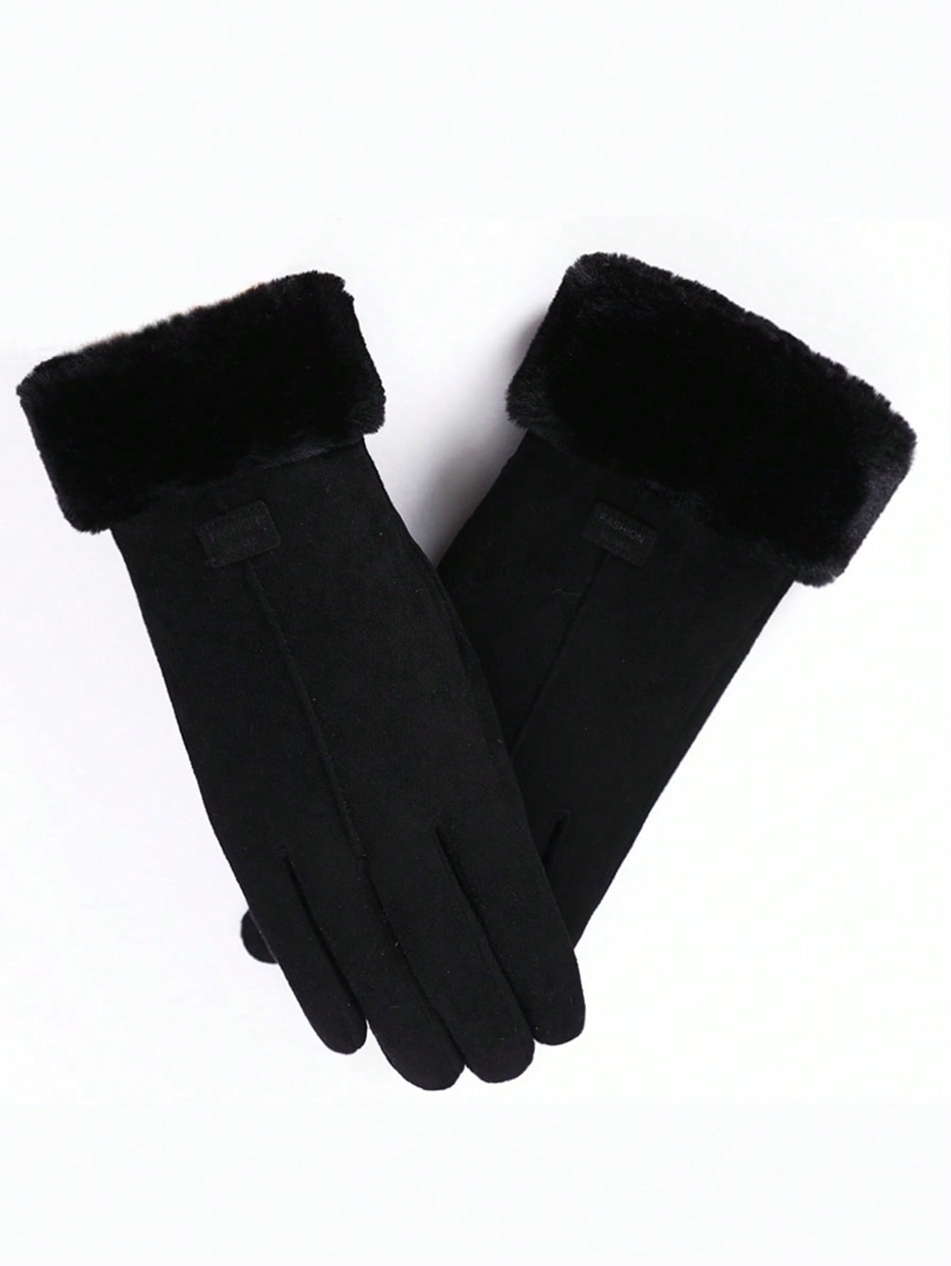 Women Winter Thick Plush Gloves Fashion Warm Suede Outdoor Lady Touchscreen Driving Gloves Sports Cycling Mittens