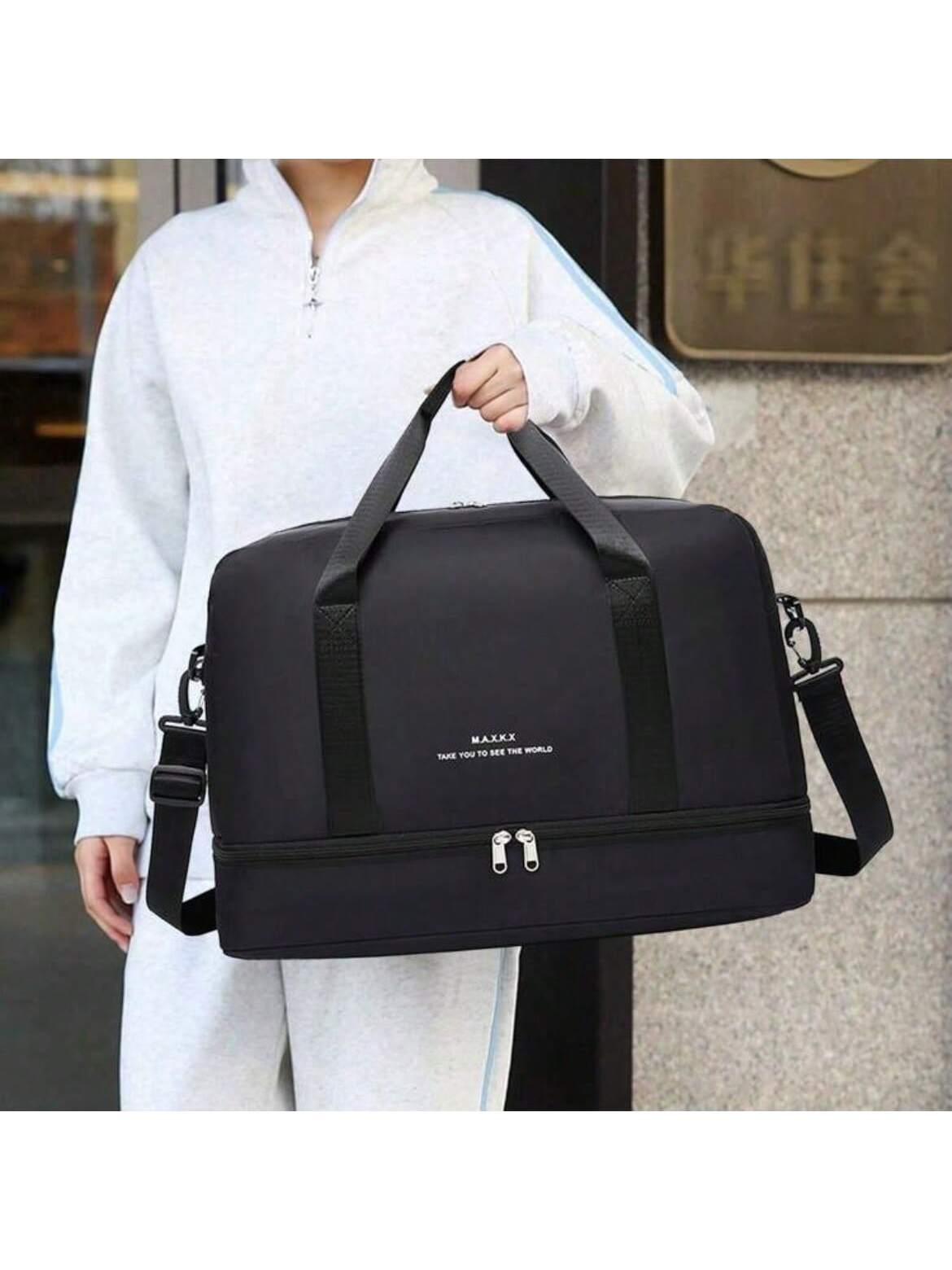 Large Capacity Travel Tote Gym Bag, Multifunctional Handheld