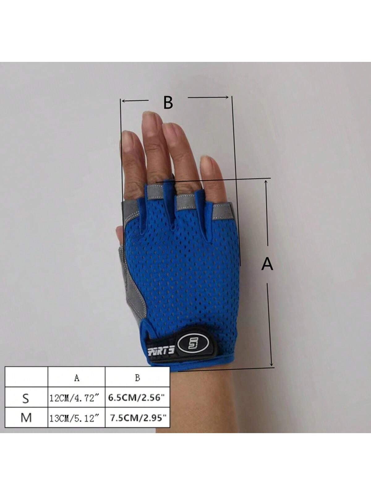 1 Pair Unisex Teen Breathable Anti-Slip Half Finger Gloves For Sports, Cycling, Workout