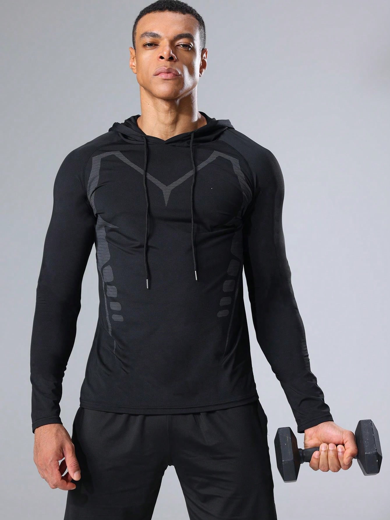 Boyfriend Style Men's Hooded Sweatshirt, Fitness