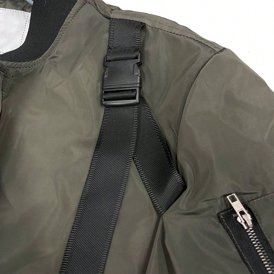 Mens Tactical Zip Up Bomber Jacket Streetwear Padded Outerwear Zip Up Coat