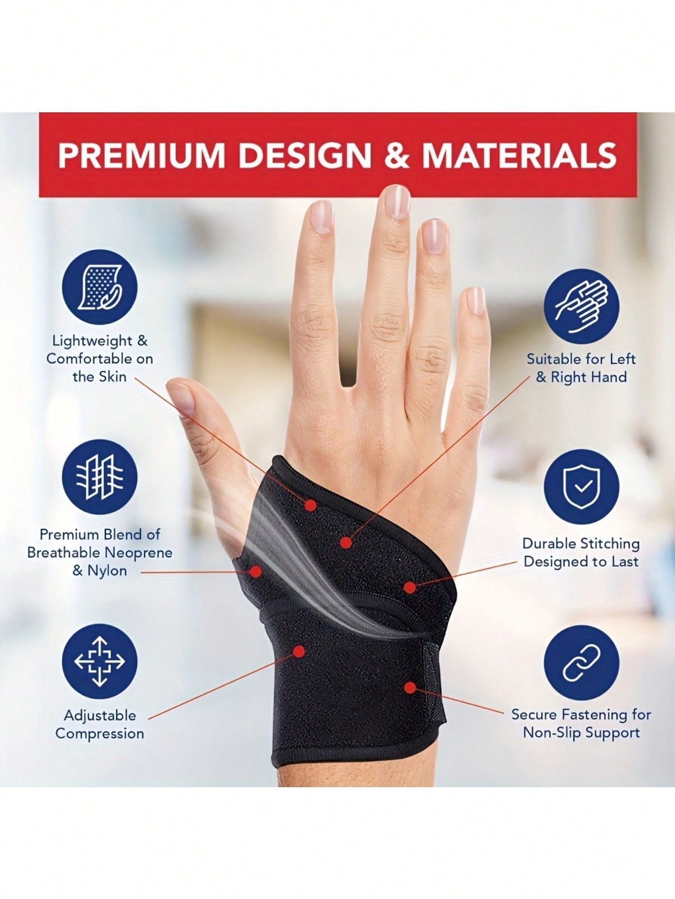 1pc Adjustable Wrist Brace Support, Comfortable Wrist Splint, Suitable For Left