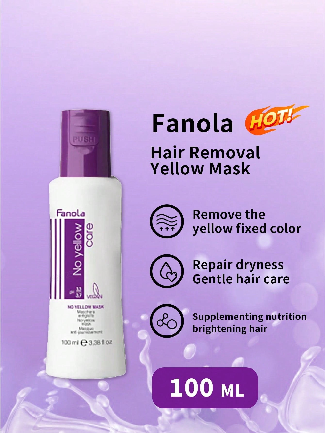 Fanola Anti-Yellow Hair Mask Hair Treatment 100ml/350ml