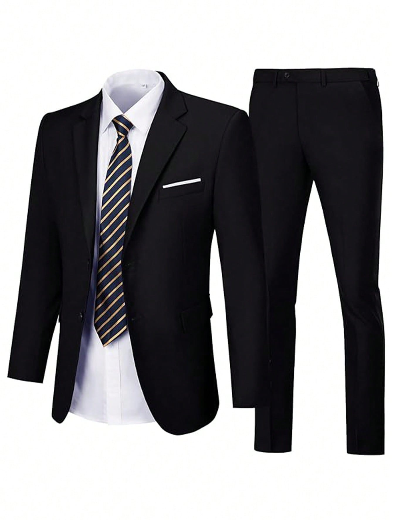 Adult Men's Suit Two-Piece Jacket Pants