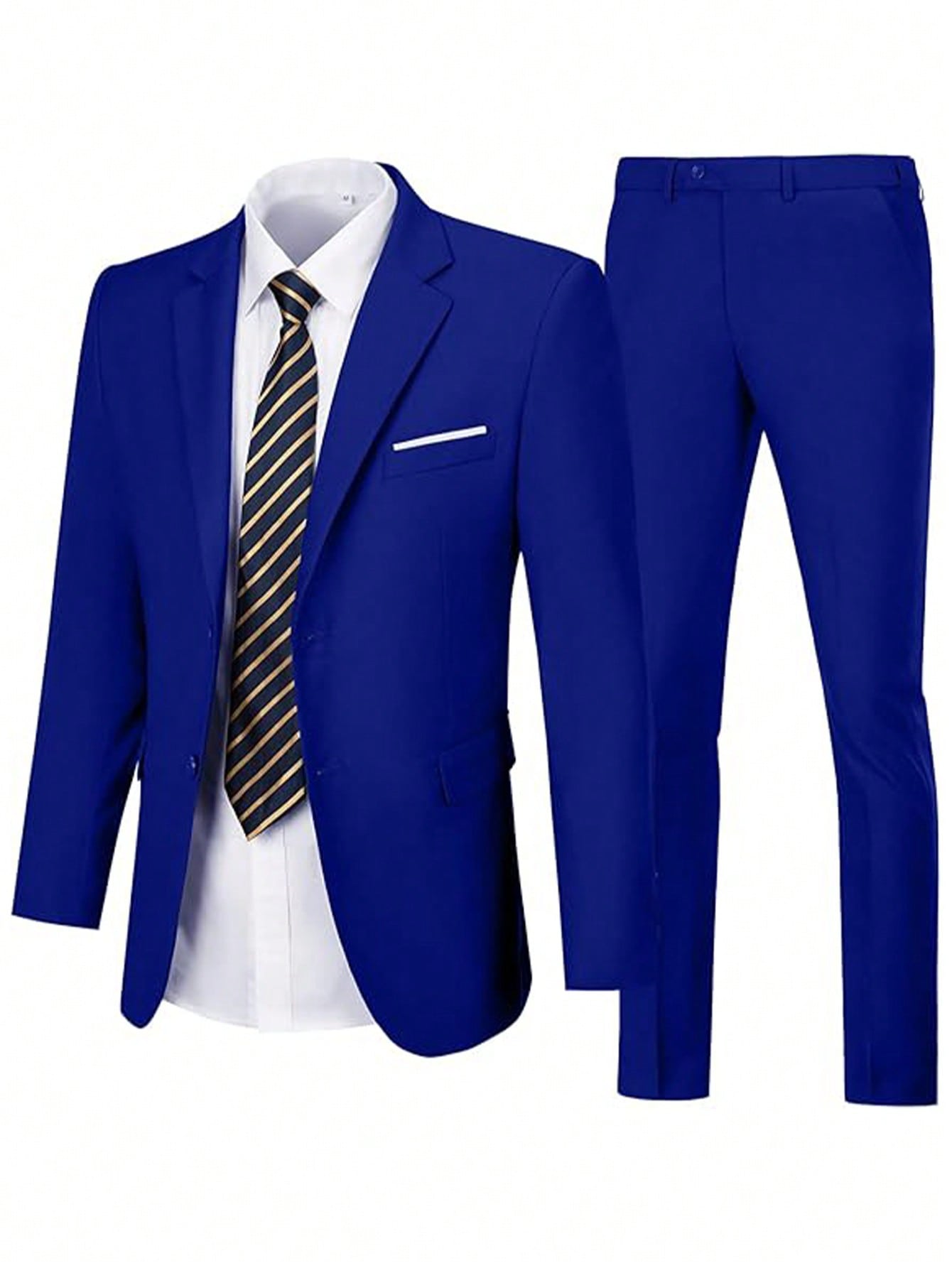 Adult Men's Suit Two-Piece Jacket Pants