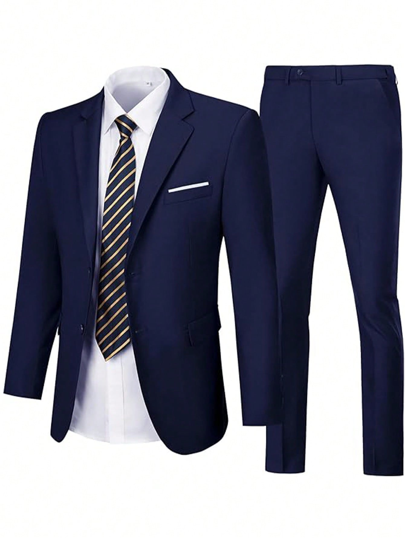 Adult Men's Suit Two-Piece Jacket Pants