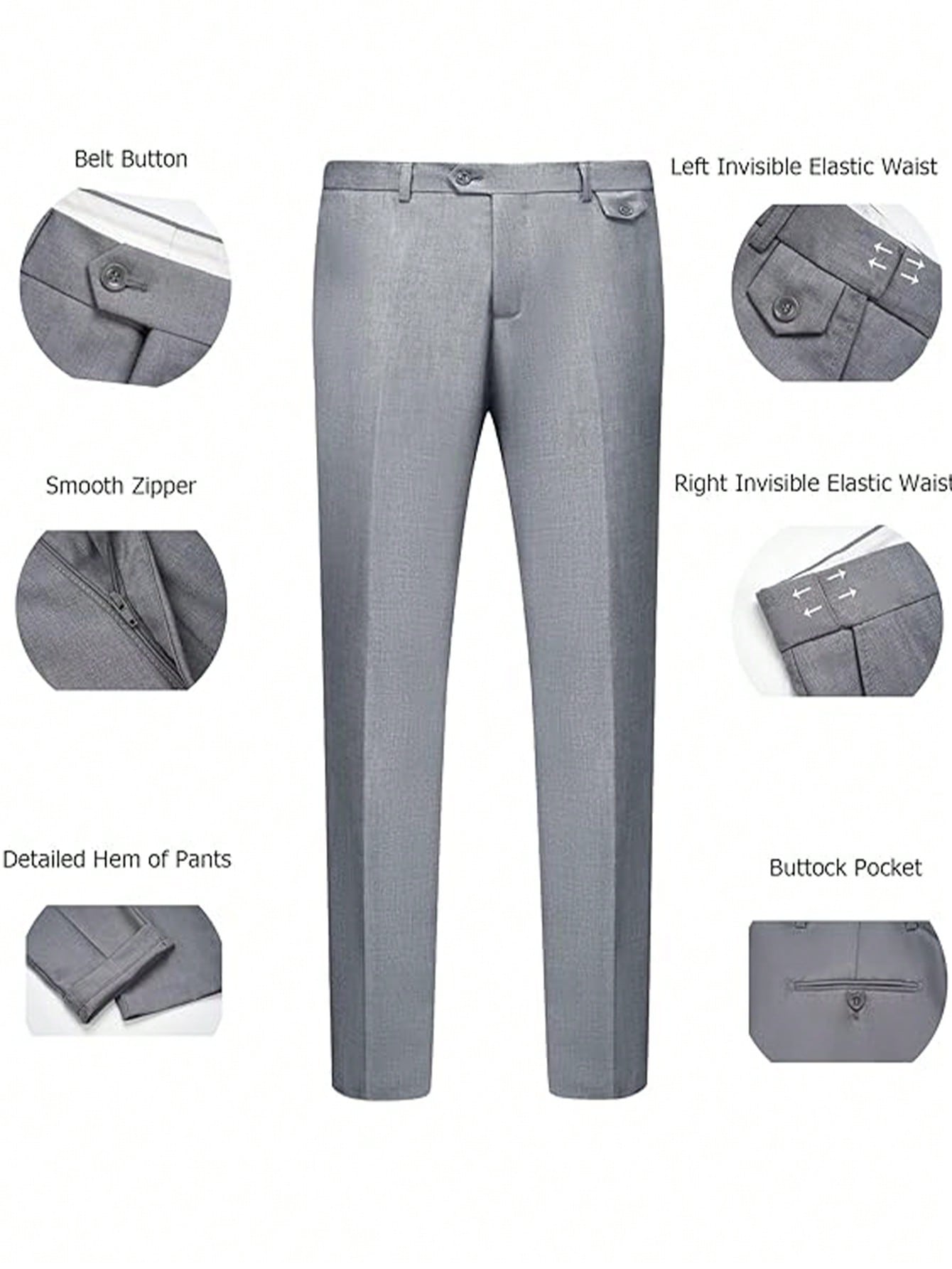 Adult Men's Suit Two-Piece Jacket Pants