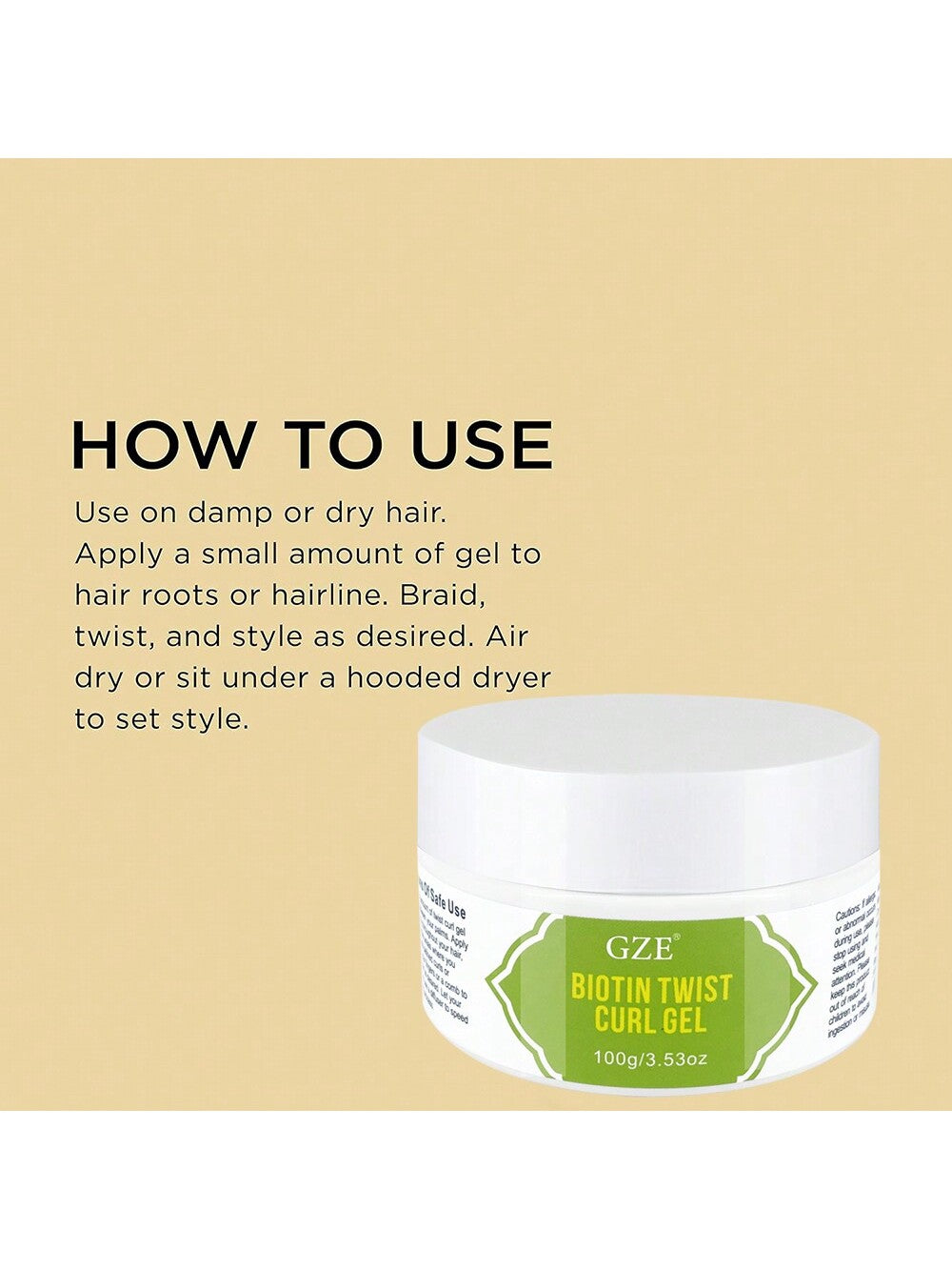 GZE Bition Twist Curl Gel - Flexible Hold, Perfect For Twists, Moisturizing