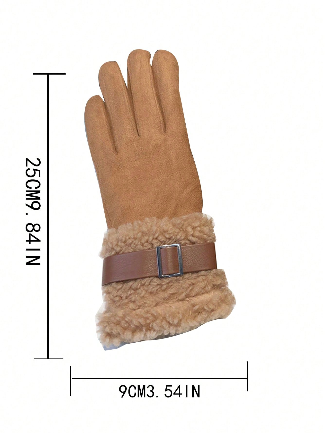 Women's Winter Gloves, Fleece Lined Thick Warm Touchscreen Windproof Waterproof Suede Outdoor Ski Snow Gloves With Sherpa Lining