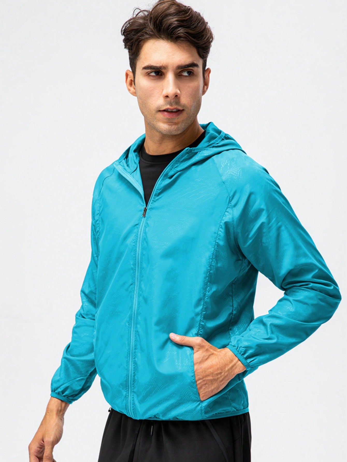 1pc Men's Water-Resistant Quick-Dry Lightweight Jacket For Outdoor Sports And Casual Wear, Summer