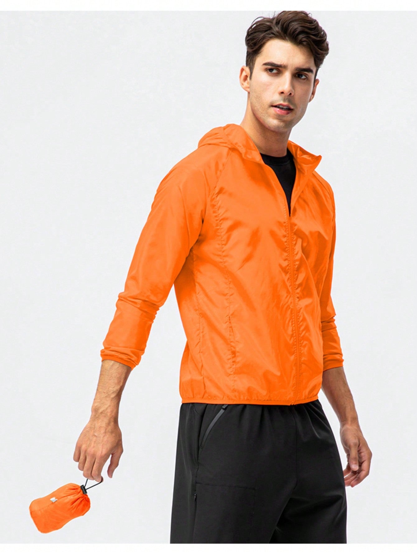 1pc Men's Water-Resistant Quick-Dry Lightweight Jacket For Outdoor Sports And Casual Wear, Summer