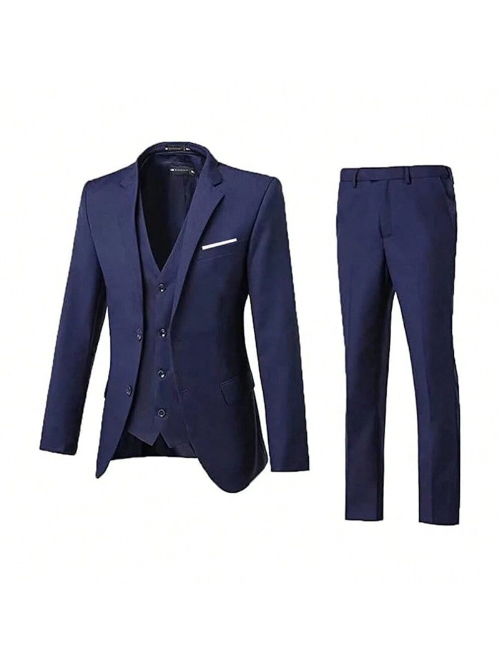 Men Suit 3 Pieces Slim Fit, 2 Button Wedding Suit Prom Suit For Men Business Suit Jacket Vest Pant