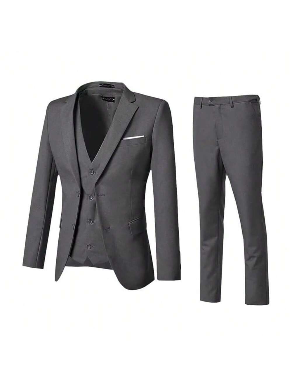 Men Suit 3 Pieces Slim Fit, 2 Button Wedding Suit Prom Suit For Men Business Suit Jacket Vest Pant