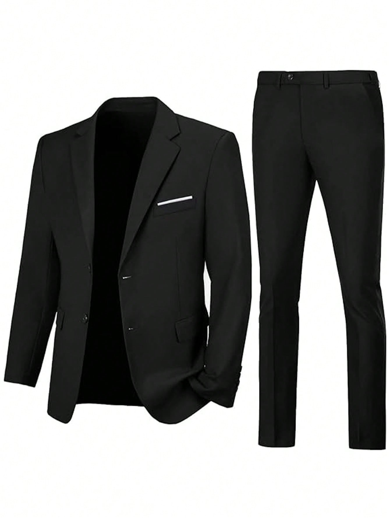 Adult Men's Suit Two-Piece Jacket Pants