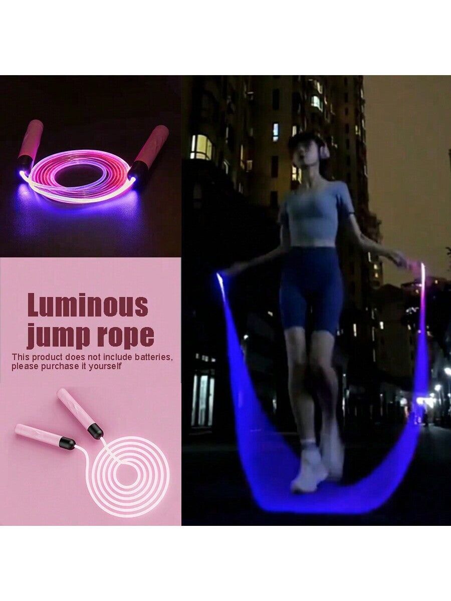 Fitness Adjustable Night Glowing Skip Rope Exercise LED Jump Ropes Light Up Outdoor Supplies Portable Training Sports Equipment