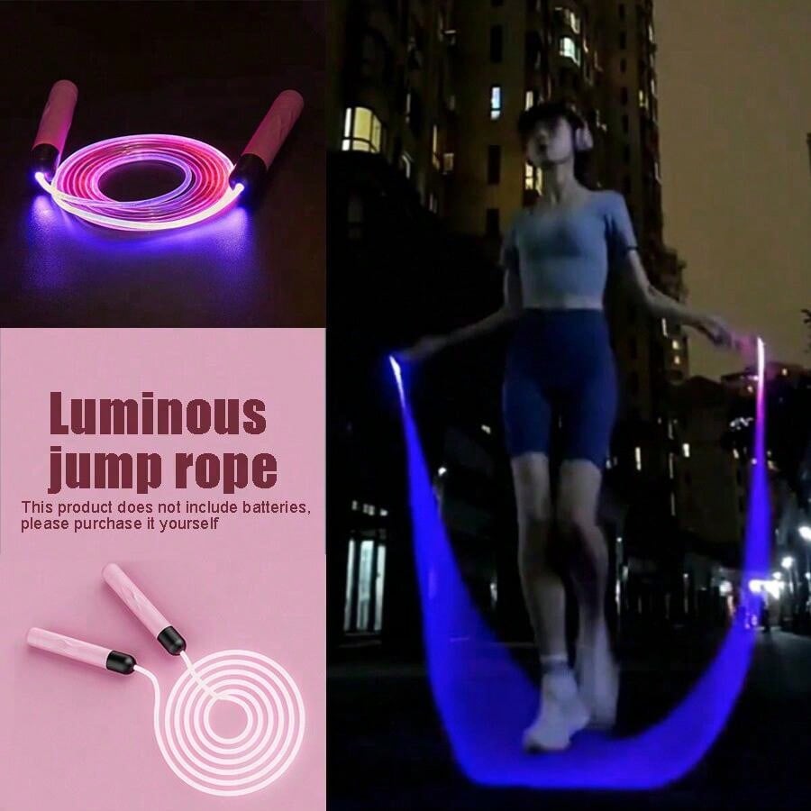 Fitness Adjustable Night Glowing Skip Rope Exercise LED Jump Ropes Light Up Outdoor Supplies Portable Training Sports Equipment