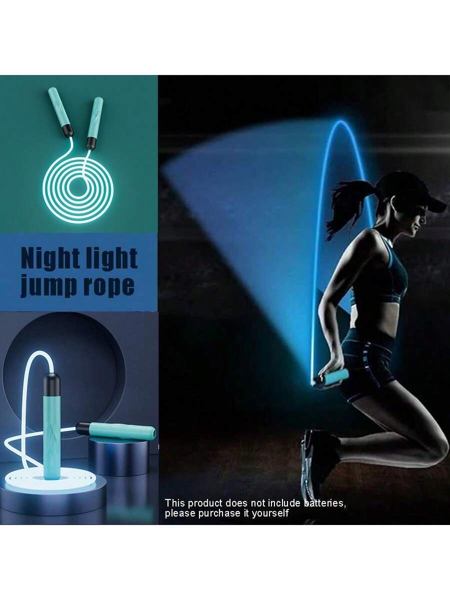 Fitness Adjustable Night Glowing Skip Rope Exercise LED Jump Ropes Light Up Outdoor Supplies Portable Training Sports Equipment