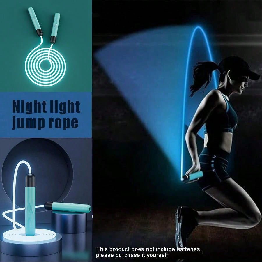 Fitness Adjustable Night Glowing Skip Rope Exercise LED Jump Ropes Light Up Outdoor Supplies Portable Training Sports Equipment