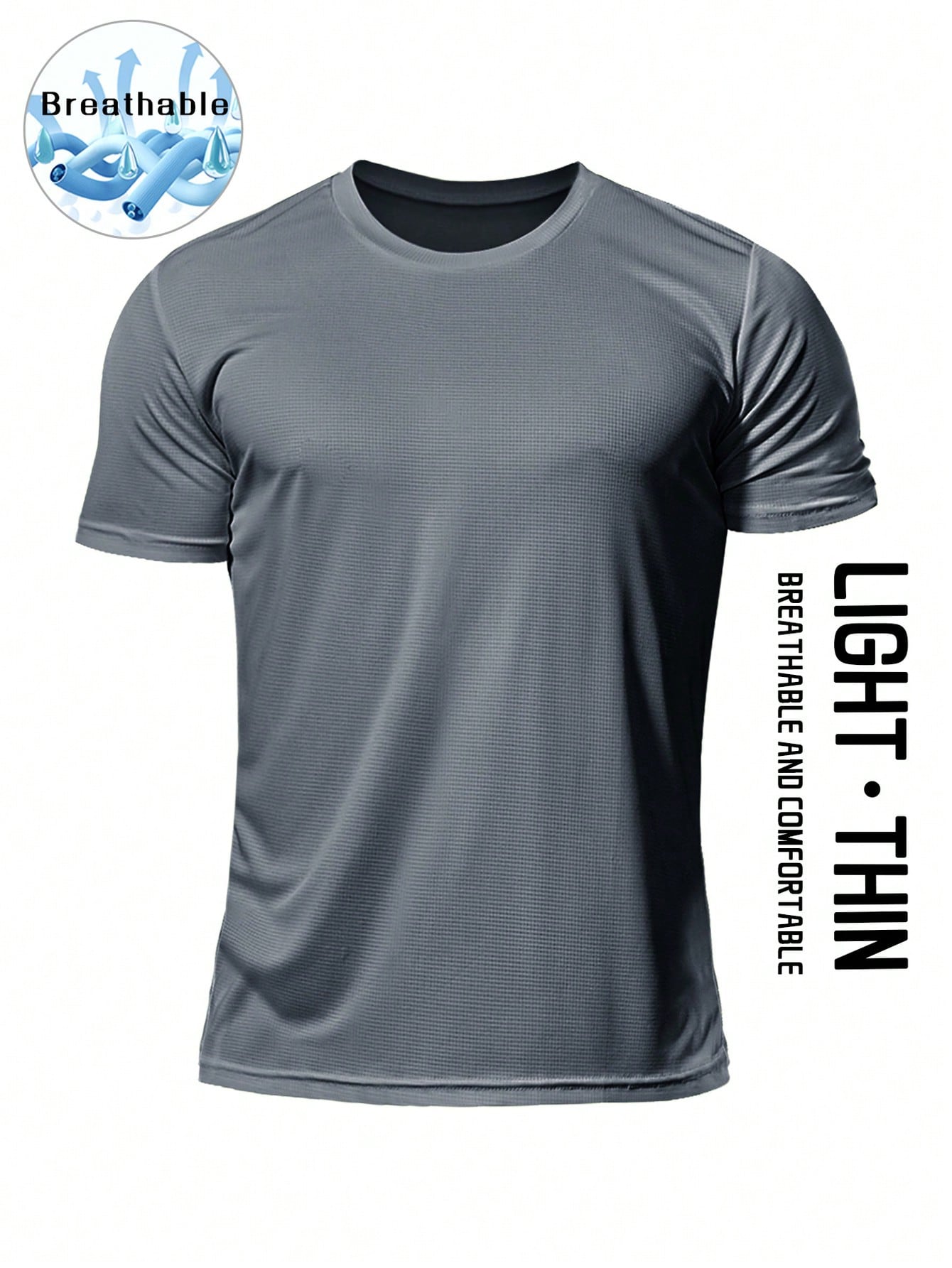 Men's Fitness T-Shirt Sports Workout Clothes Casual Running Fitness Set Breathable Short Sleeve Tops