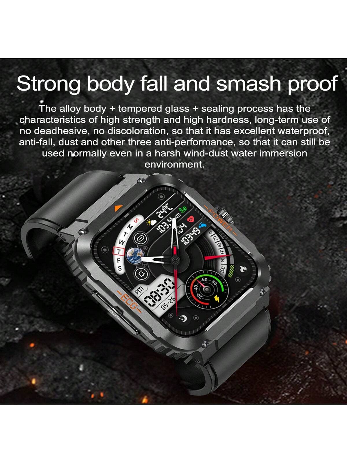 ECG Function Smart Watch For Men/Women, 1.92'' Screen Fitness Tracker With Wireless Call/ Sleep Monitor/ HRV Function/ AI Medical Diagnosis/ Sedentary Reminder/ Heart Rate Monitor, Compatible With Android IOS