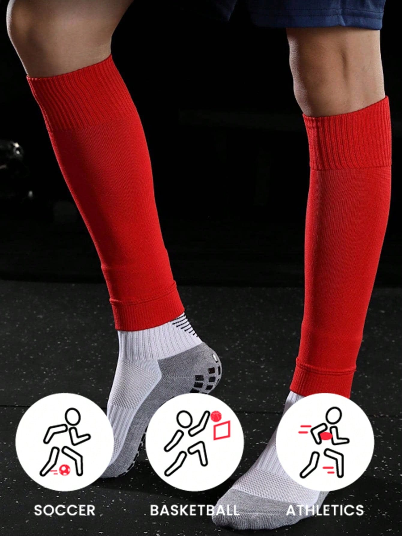 Sports Outdoor Solid Color Knitted Fabric Compression Sports Calf Sleeve