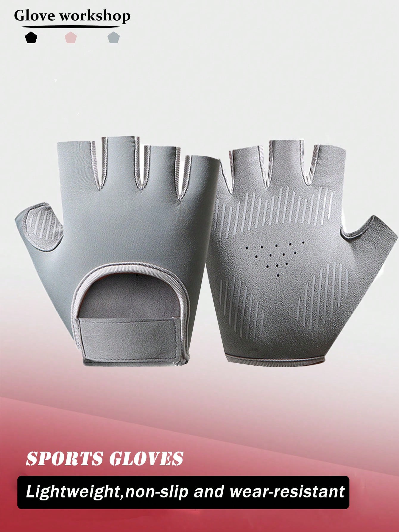 1 Pair Women Half Finger Sports Gloves, Anti-Slip Breathable Comfortable For Cycling, Fitness, Driving, Bodybuilding, Durable