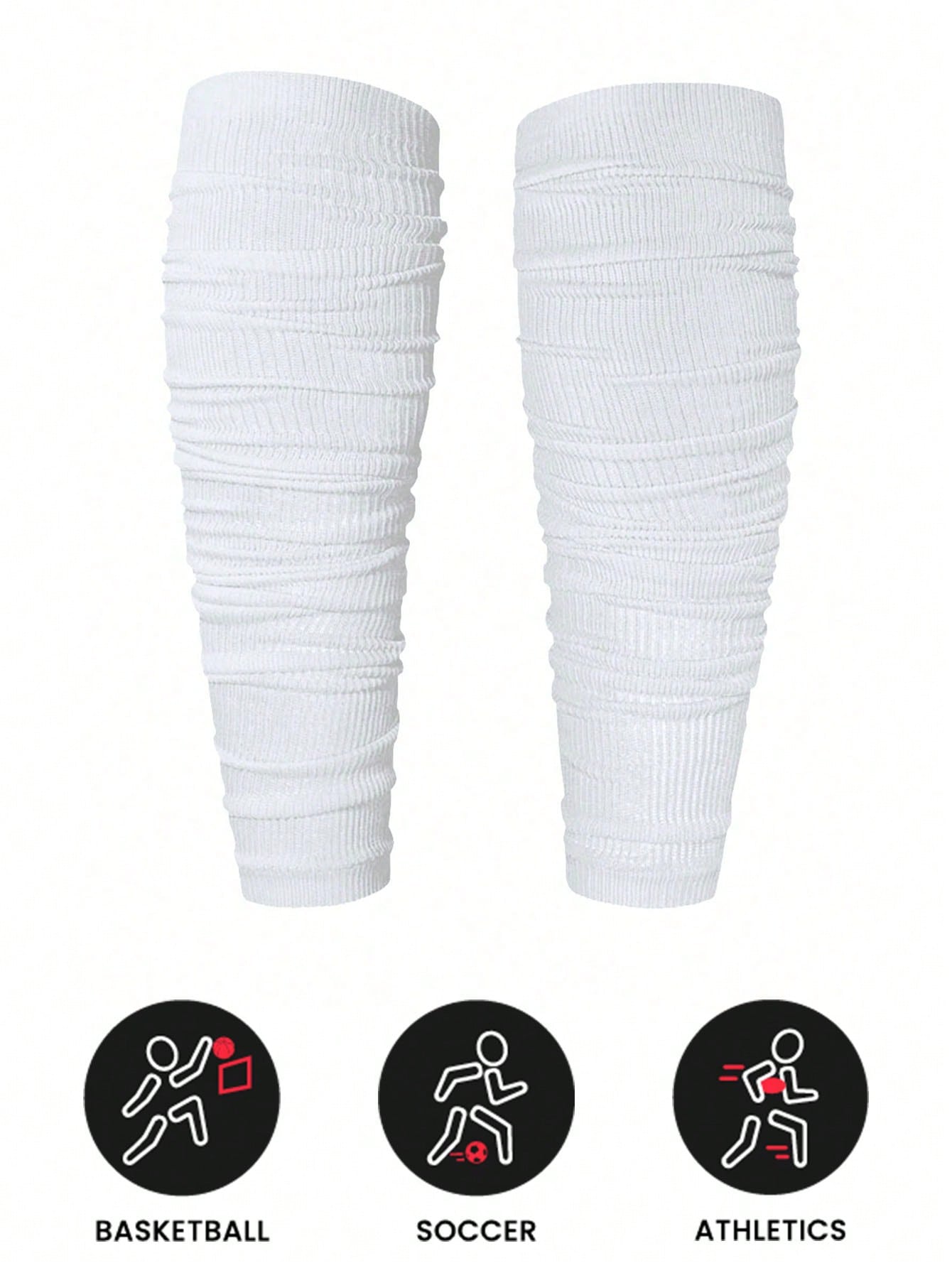 Sports Outdoor 1 Pair Leg Sleeves, Professional Soccer Socks For Training And Match, Athletic Compression Calf Guard, Moisture Wicking Support For Men, Suitable For Soccer, Rugby And Other Sports, Multiple Colors Available