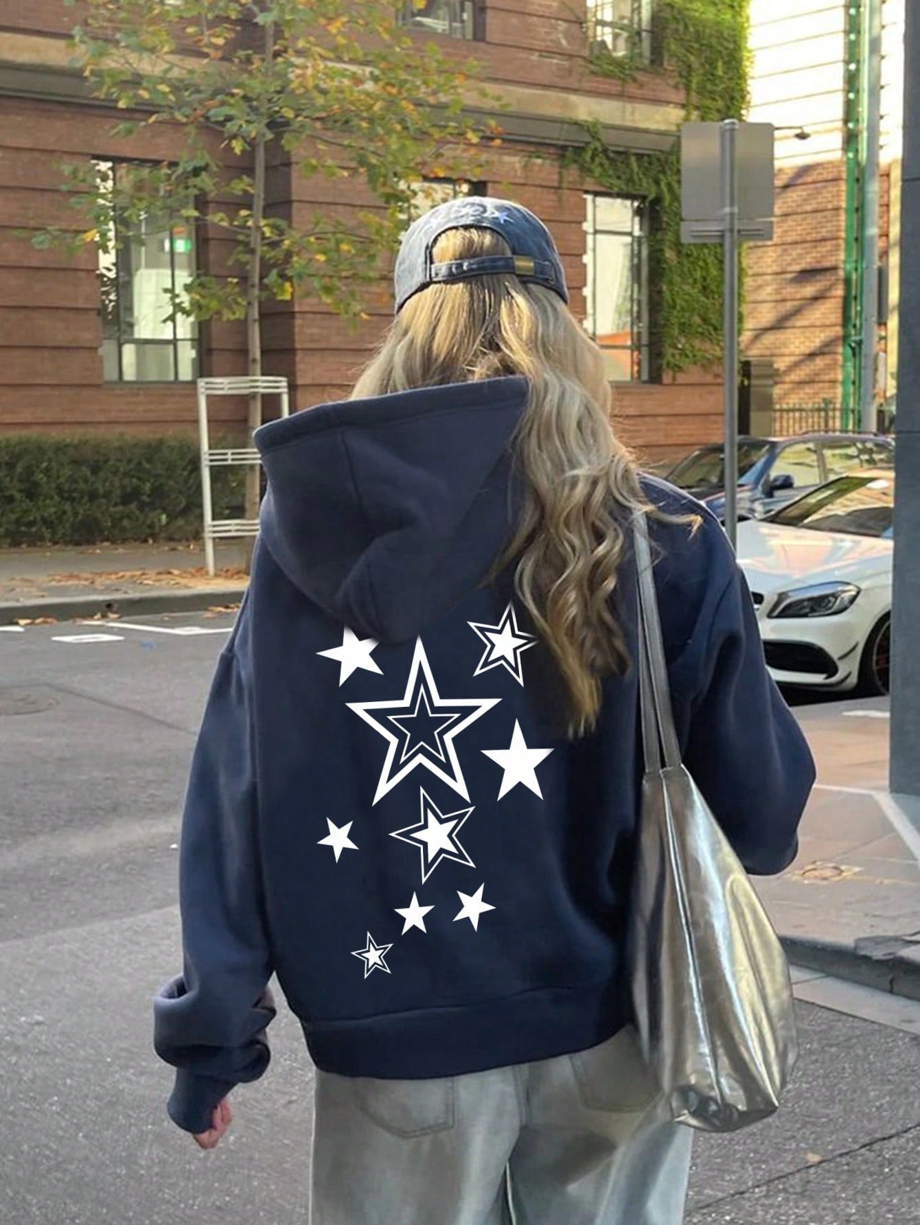 INAWLY Women 5-Pointed Star Print Long Sleeve Hoodie,Long Sleeve Tops