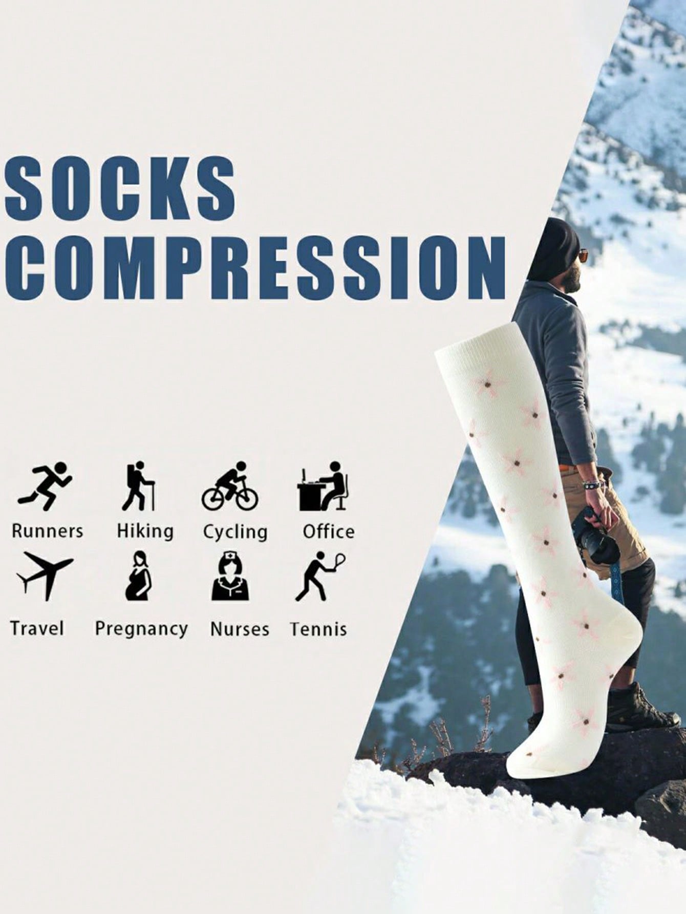 3pairs Sports Compression Socks For Women