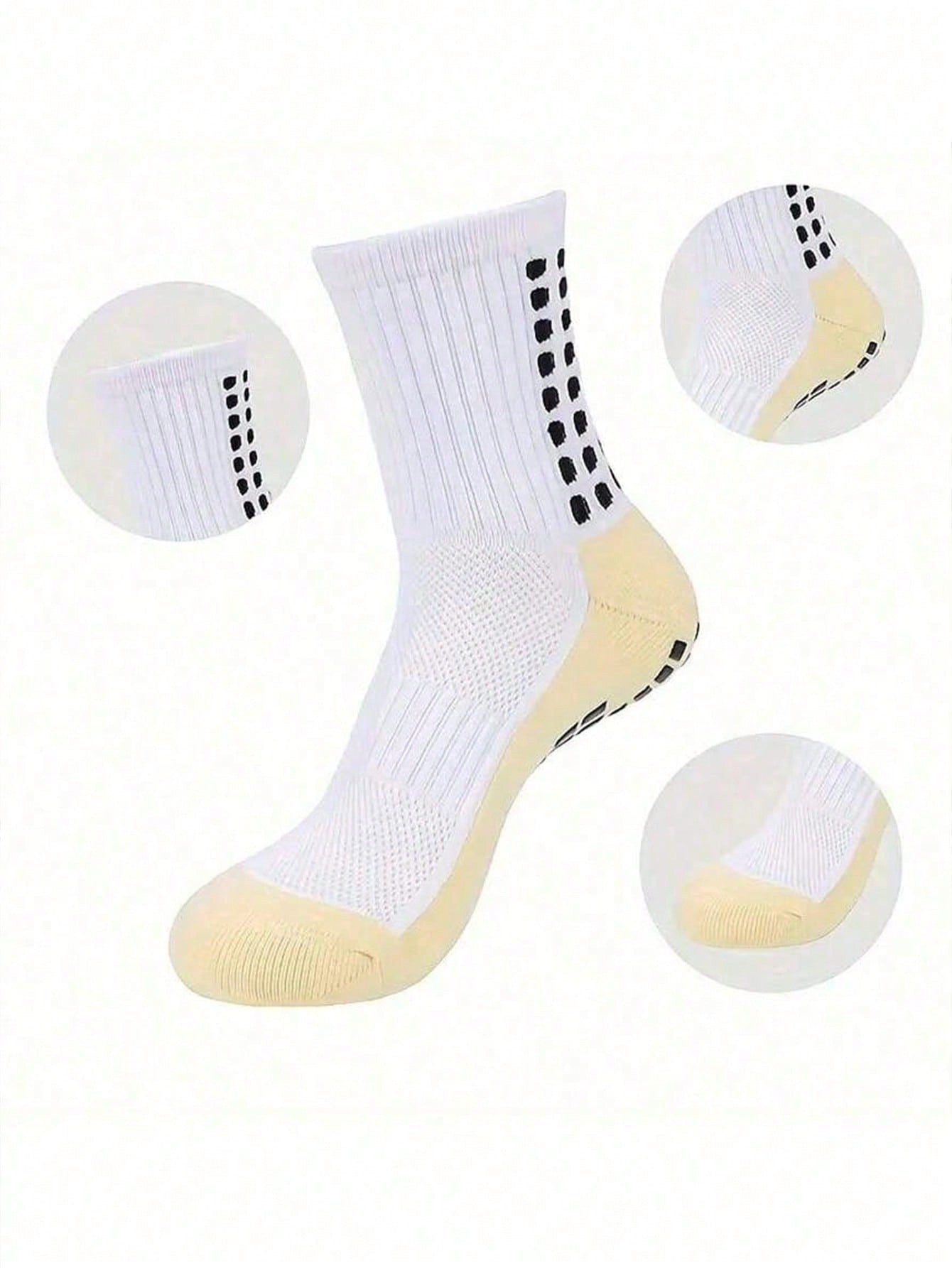 2 Pairs And 1 Pair Of The Most Comfortable Sports Leg Socks, Breathable And Non Slip Silicone Grip, Suitable For Football And Basketball Sports. Suitable For High-Performance Outdoor Sports