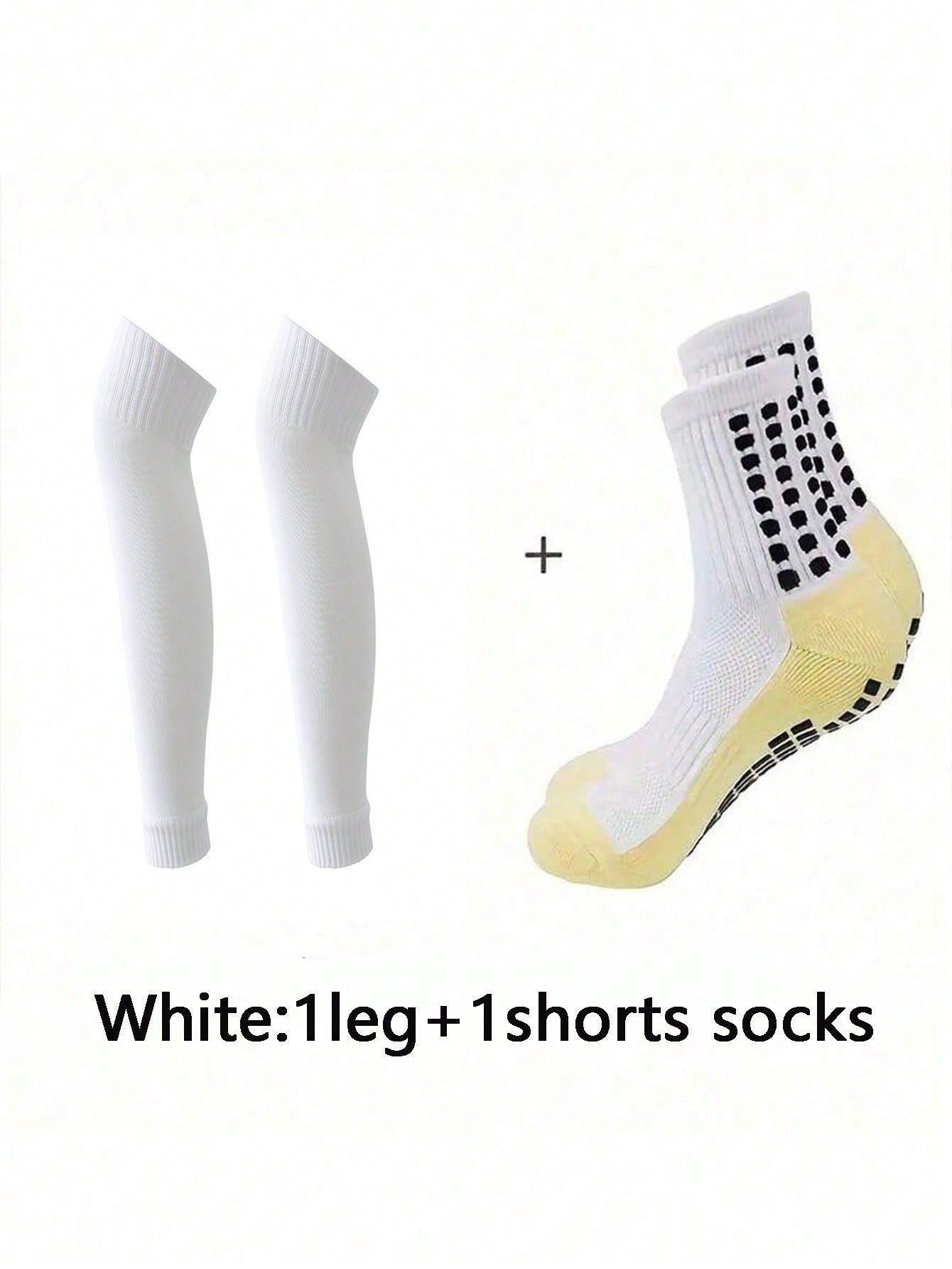 2 Pairs And 1 Pair Of The Most Comfortable Sports Leg Socks, Breathable And Non Slip Silicone Grip, Suitable For Football And Basketball Sports. Suitable For High-Performance Outdoor Sports