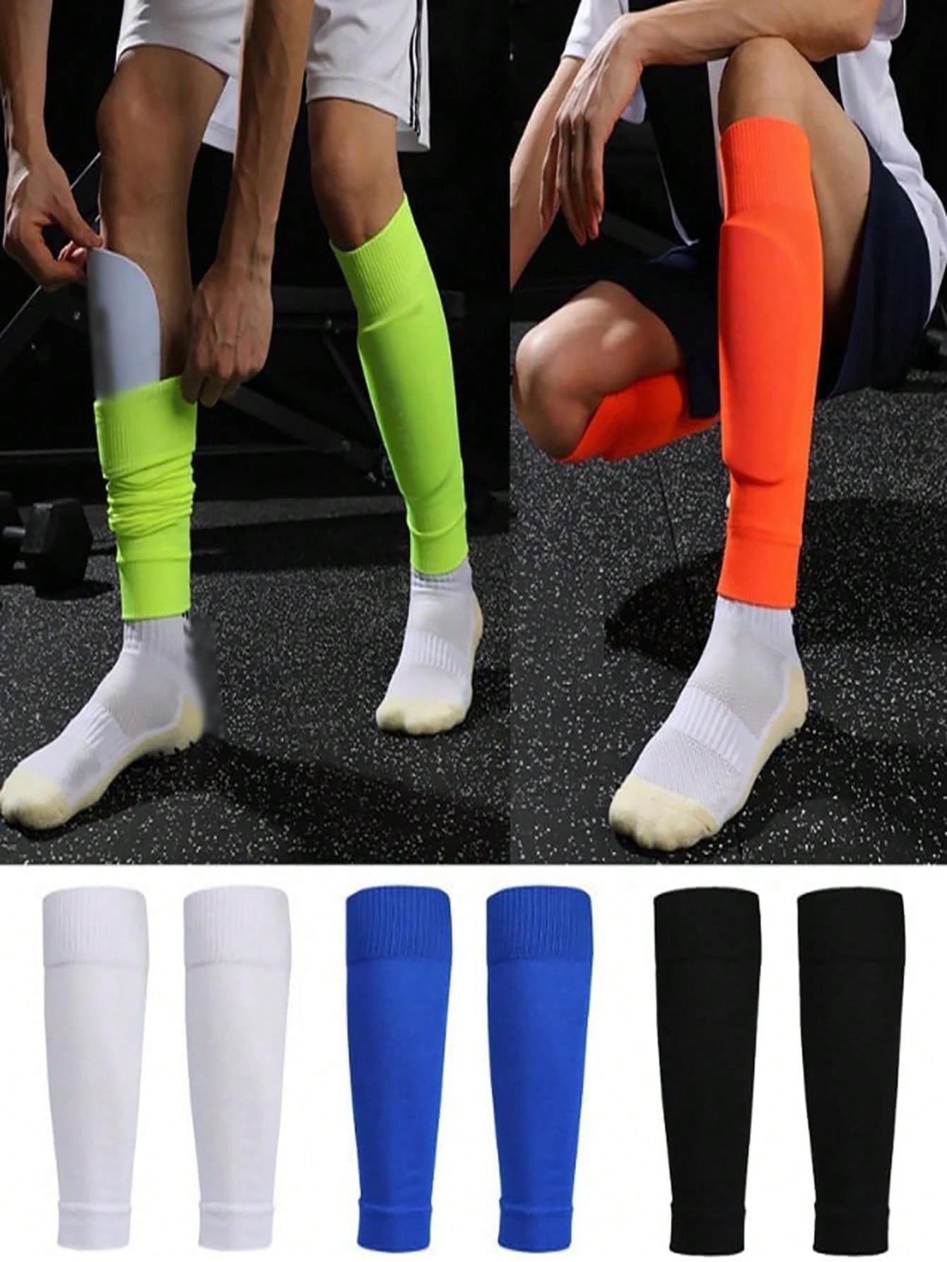 2 Pairs And 1 Pair Of The Most Comfortable Sports Leg Socks, Breathable And Non Slip Silicone Grip, Suitable For Football And Basketball Sports. Suitable For High-Performance Outdoor Sports