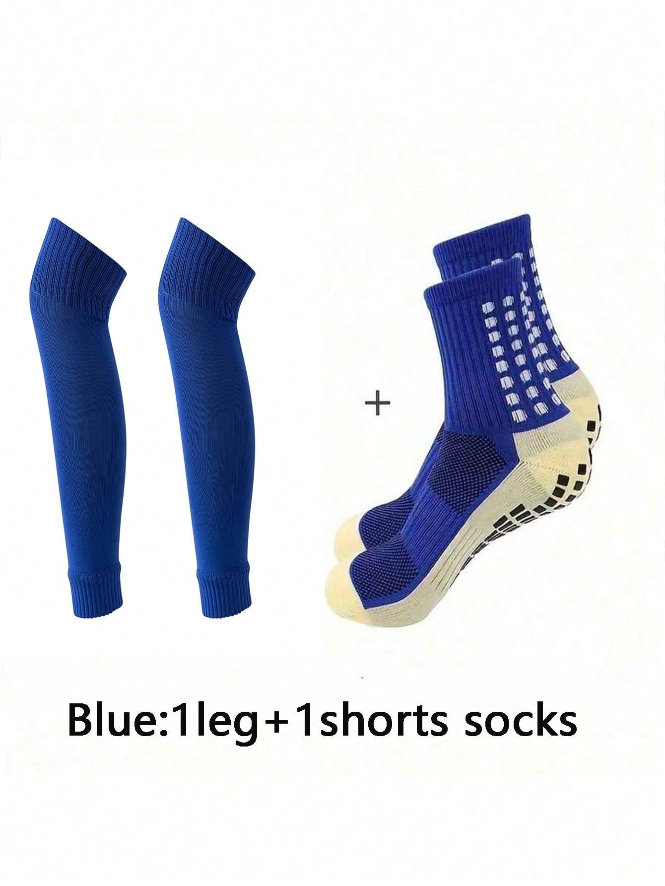 2 Pairs And 1 Pair Of The Most Comfortable Sports Leg Socks, Breathable And Non Slip Silicone Grip, Suitable For Football And Basketball Sports. Suitable For High-Performance Outdoor Sports