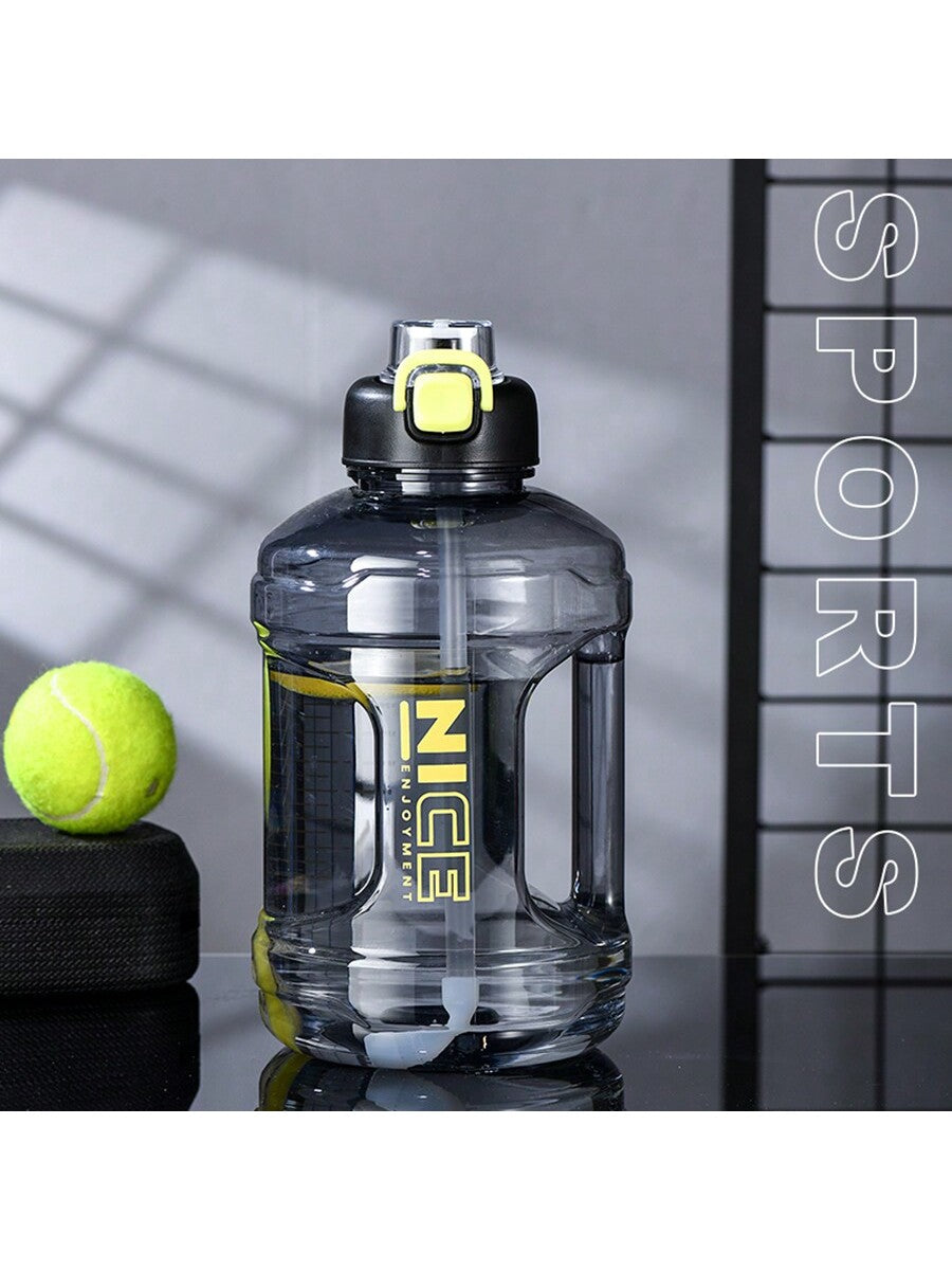 A 2200ml Motivational Sports Water Bottle With A Large Capacity Elastic Lid And Handle, A Ton Bucket, And A Large Water Bottle Cup Suitable For Outdoor Fitness In Summer