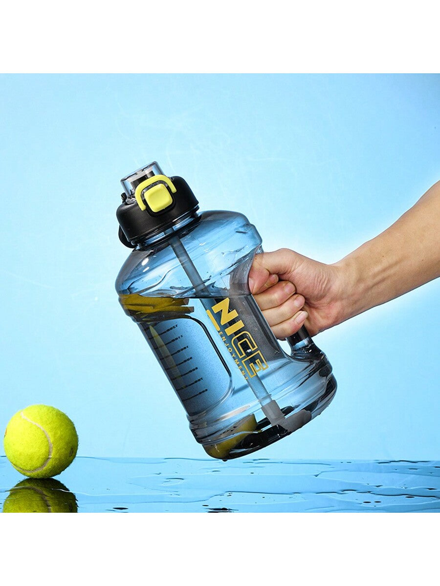 A 2200ml Motivational Sports Water Bottle With A Large Capacity Elastic Lid And Handle, A Ton Bucket, And A Large Water Bottle Cup Suitable For Outdoor Fitness In Summer