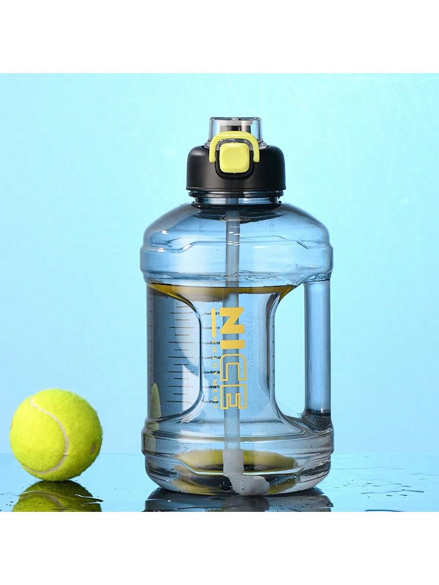 A 2200ml Motivational Sports Water Bottle With A Large Capacity Elastic Lid And Handle, A Ton Bucket, And A Large Water Bottle Cup Suitable For Outdoor Fitness In Summer