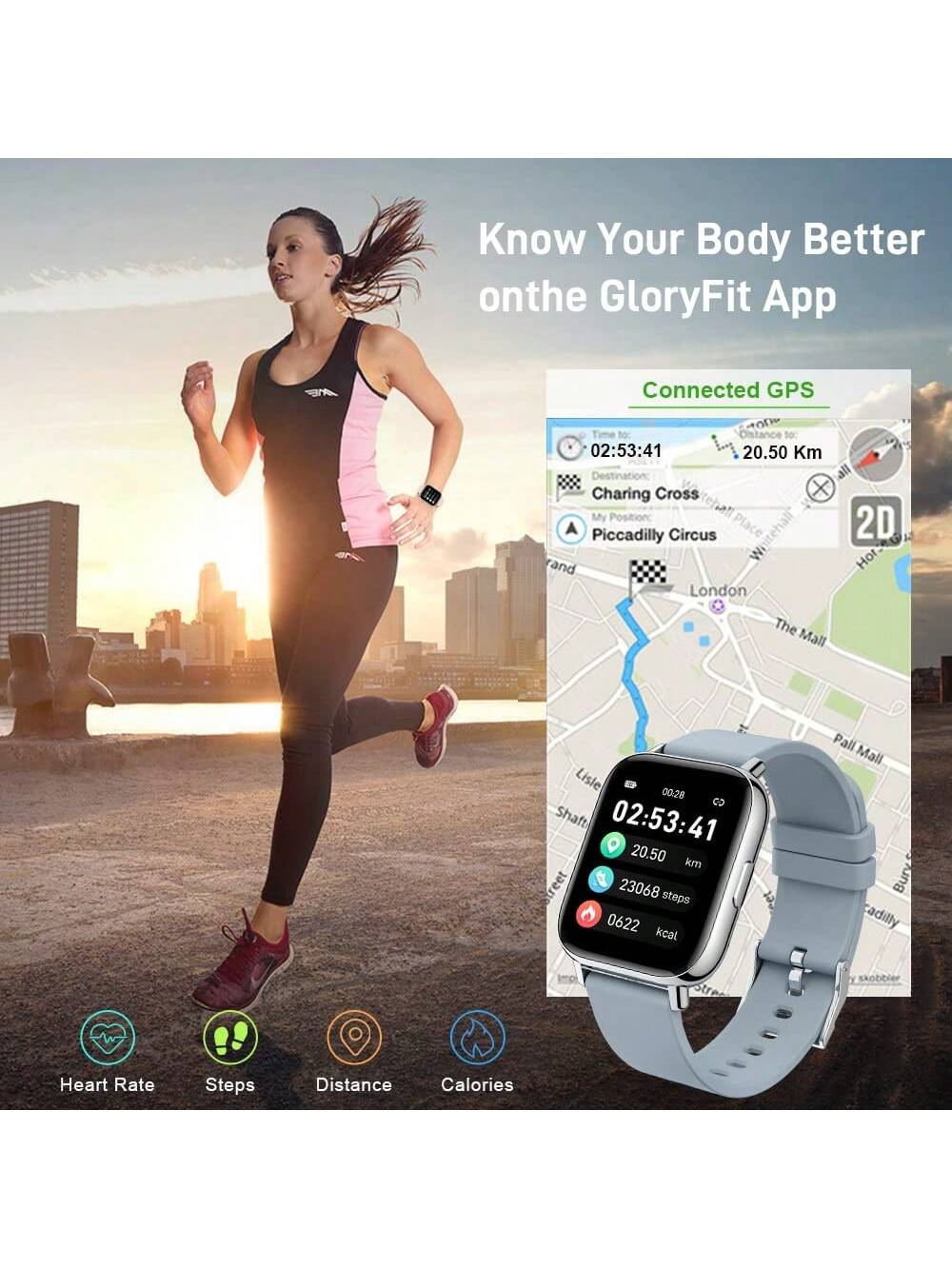 P32 Smart Watch 2024 Men's And Women's Watch, Fitness Tracker 1.69-Inch Touchscreen Smart Watch Fitness Watch Monitor/Pedometer/Sleep Monitor, Suitable For Android IOS Tracker