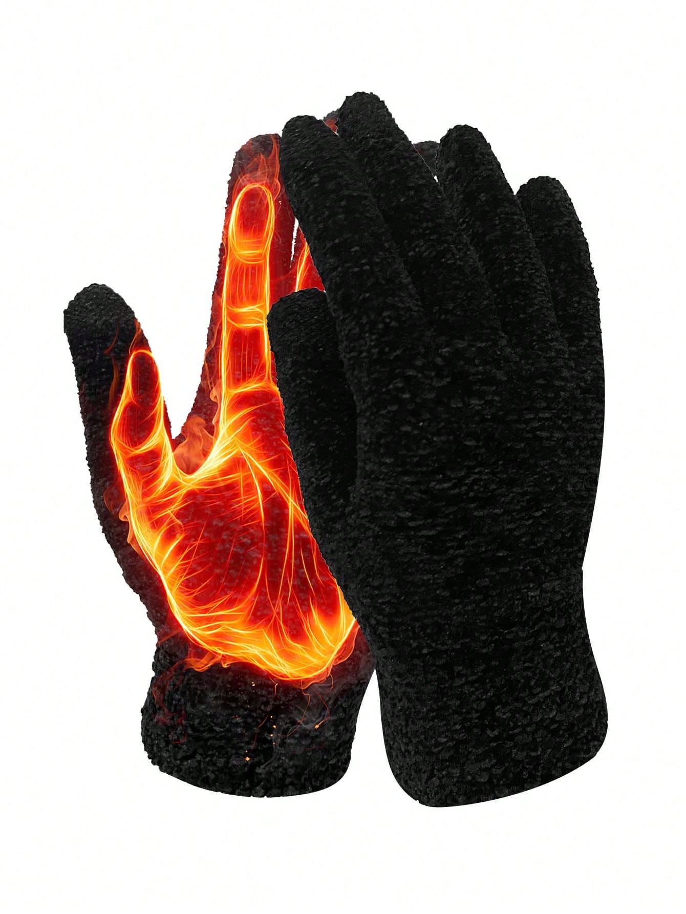 1 Pair Unisex Winter Gloves - Upgraded Touchscreen Finger Design, Warm Knitted Gloves For Cold Weather, Running, Driving - Fashionable Thick