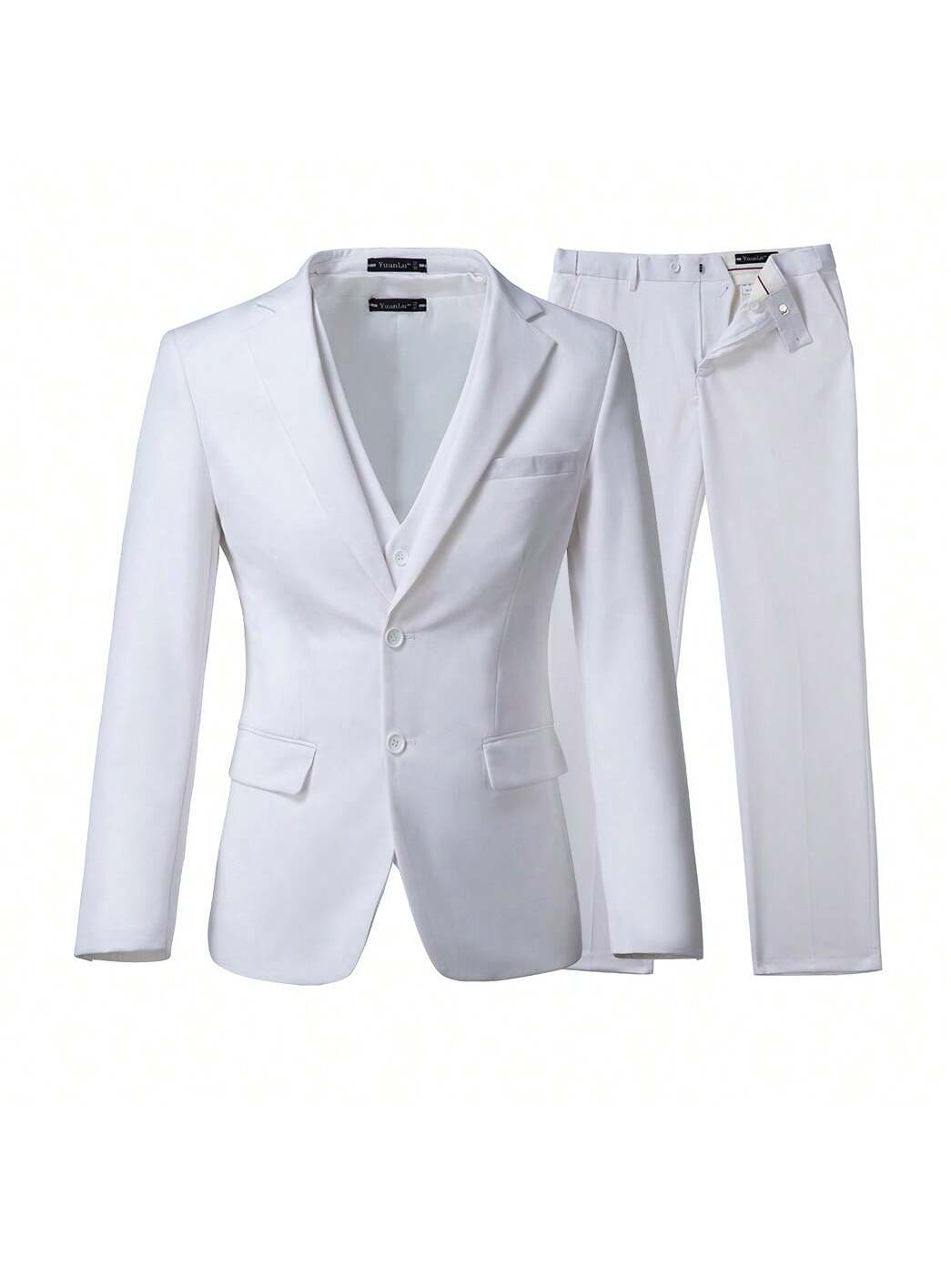 Men Suit 3 Pieces Slim Fit, 2 Button Wedding Suit Prom Suit For Men Business Suit Jacket Vest Pant