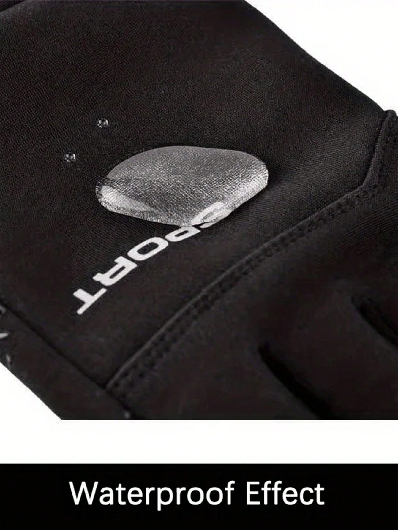 1 Pair Winter Waterproof Bike Gloves For Men