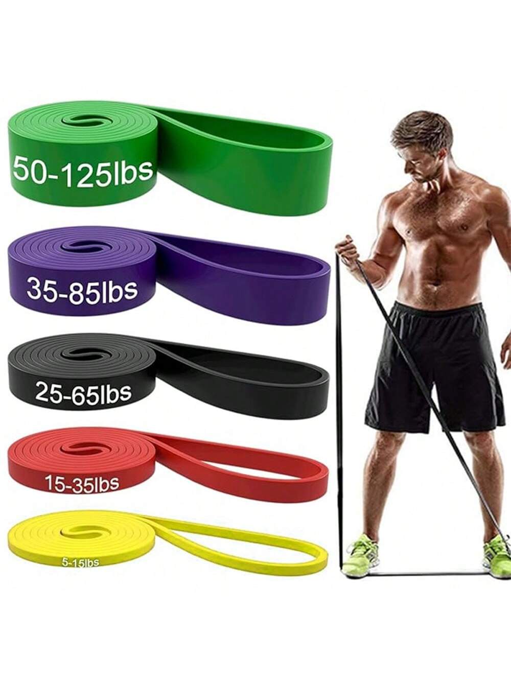 1pc Resistance Bands, Exercise Bands Pull Up Assist Bands - Workout Bands Set - Mobility Band Powerlifting Bands For Men And Women Fitness Training,Home Workouts