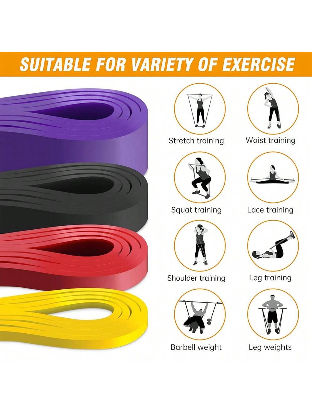 1pc Resistance Bands, Exercise Bands Pull Up Assist Bands - Workout Bands Set - Mobility Band Powerlifting Bands For Men And Women Fitness Training,Home Workouts