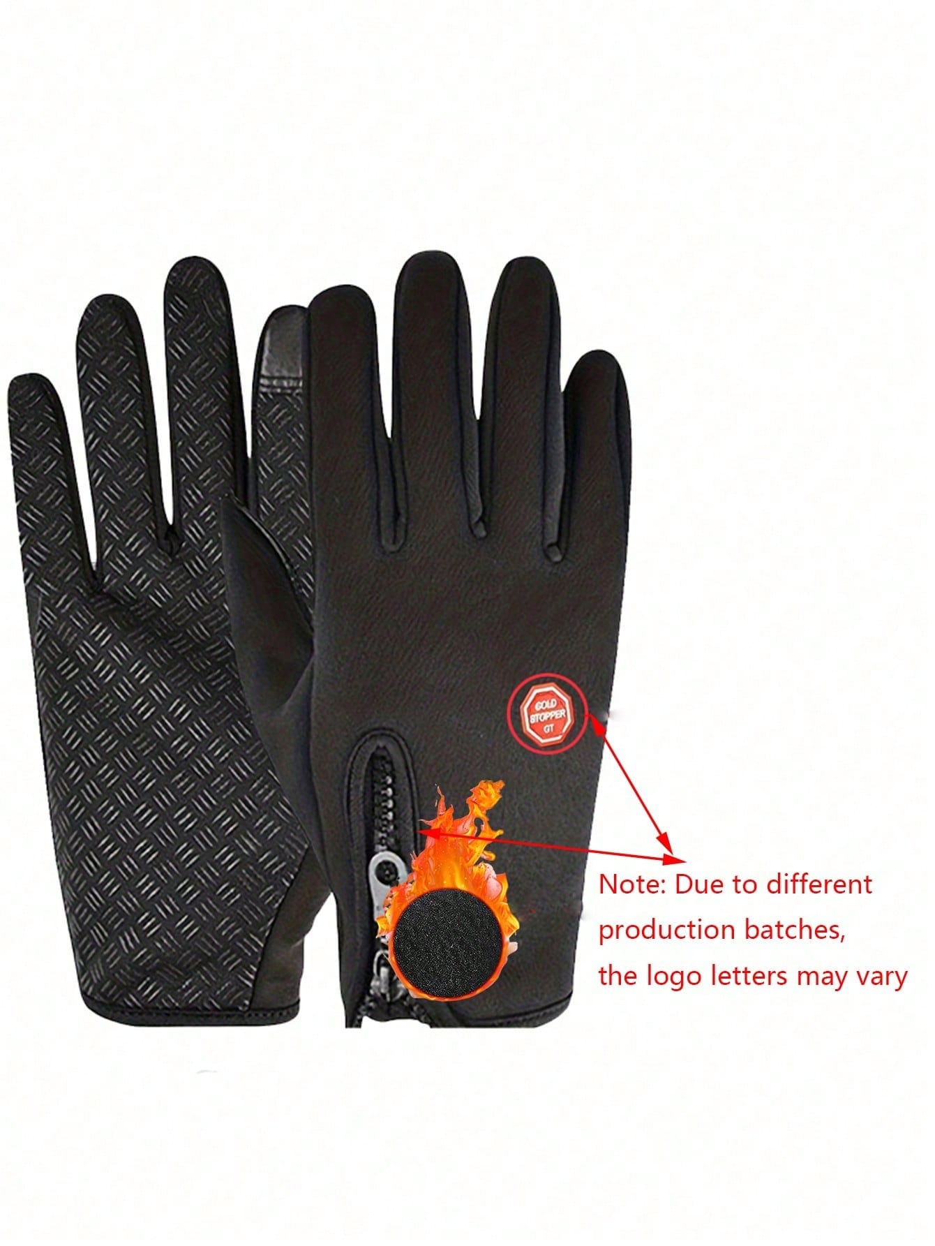 1pair Winter Warm Motorcycle Gloves, Waterproof