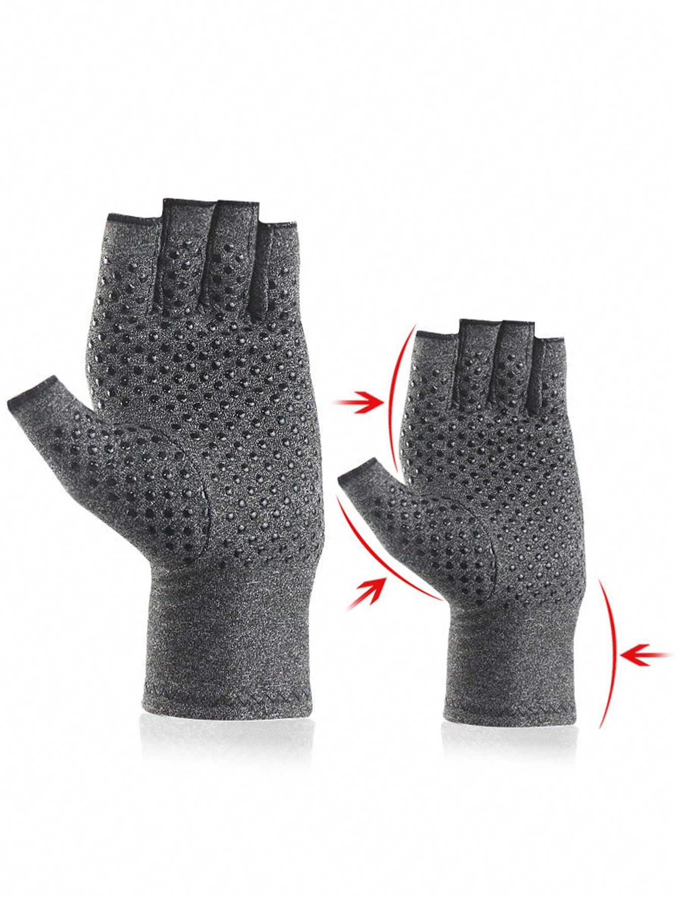 Adhesive Anti-Slip Sports Gloves Compression Joint Elastic Pressure Training Fitness Fingerless Gloves