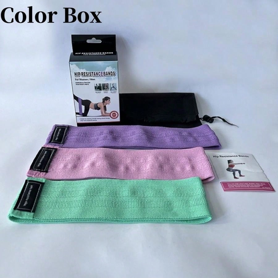 1/3pcs Fitness Elastic Bands With Resistance Level, Exercise Training Tension Fabric Belt For Body Stretching, Yoga Pilates Workout Equipment,Suitable For Gym And Home Workouts